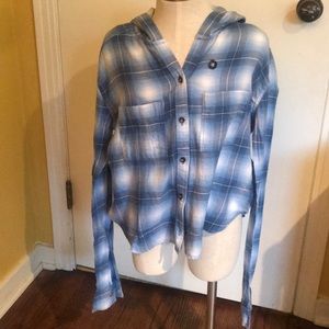 Hollister xs Plaid button down shirt
